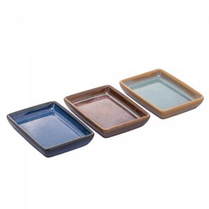 Conjunto 3 Petisqueiras de Cerâmica 25cm x 10cm x 2cm - Lyor