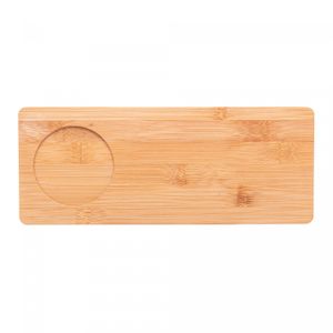 Conjunto Petisqueira de Cerâmica com Bandeja de Bambu e Espátula 30cm x 12cm x 5cm - Lyor
