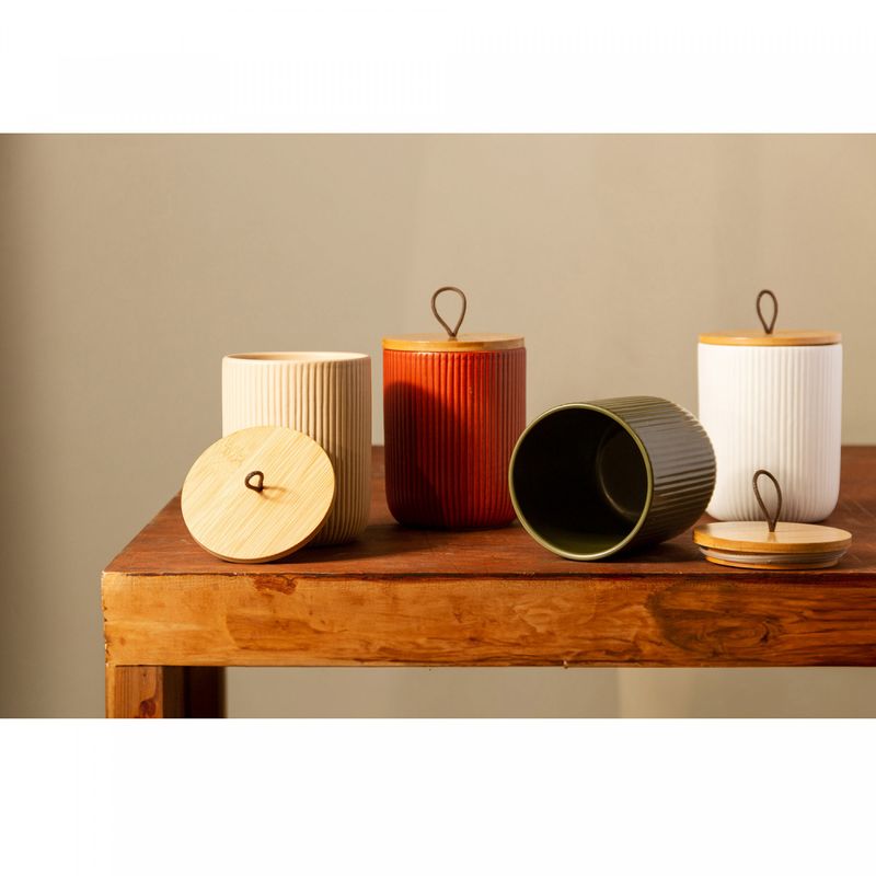 Potiche-de-Ceramica-com-Tampa-de-Bambu-e-Pegador-de-Corda-Lines-Verde-10cm-x-125cm-Lyor
