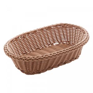 Cesta Oval de Rattan Plástico 24cm x 17cm x 7cm - Lyor