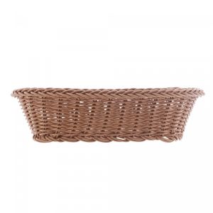 Cesta Oval de Rattan Plástico 24cm x 17cm x 7cm - Lyor