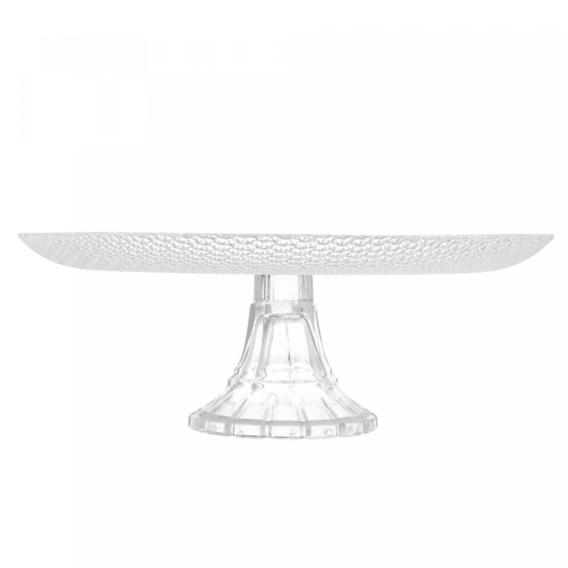 Prato-para-Bolo-de-Vidro-com-Pe-Wave-27cm-x-10cm-Lyor
