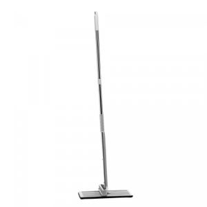 Mop Enxaguável com Cabo Extensível de Aço Inox e Plástico e Refil de Microfibra Cinza 1,25m - Lyor