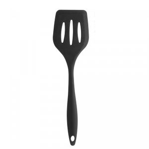 Espátula Vazada de Silicone Preta 29cm x 8cm - Lyor