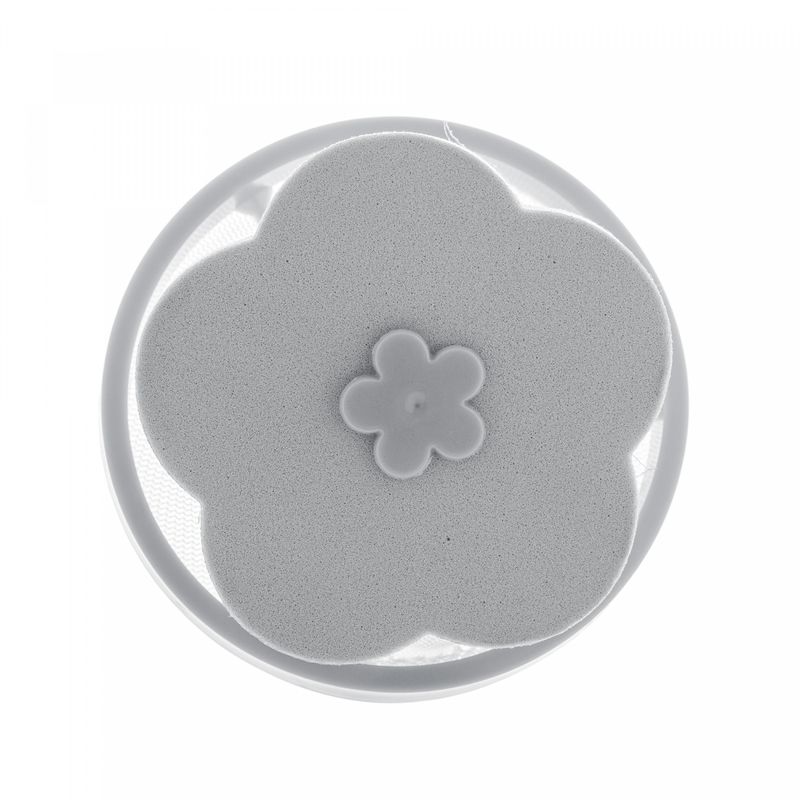 Coletor-de-Cabelos-para-Maquina-de-Lavar-em-Plastico-e-Poliester-Flor-Cinza-16cm-x-95cm-Lyor