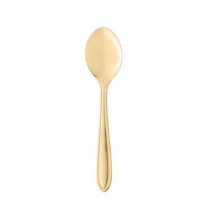 Conjunto 6 Colheres de Sobremesa de Aço Inox Gastro Dourado 13cm - Lyor