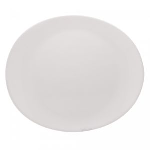 Prato de Vidro Opalino Steak Friends Time Branco 30cm x 26cm - Lyor