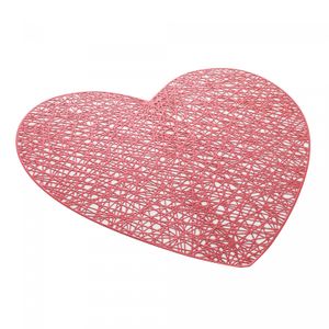 Lugar Americano de PVC Coração Vermelho 38cm - Lyor