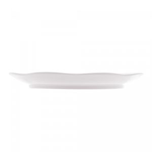 Prato para Sobremesa de Porcelana Wave Branco 20cm - Lyor