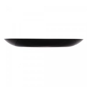 Prato para Sobremesa de Vidro Opalino Diwali Black 19cm - Lyor