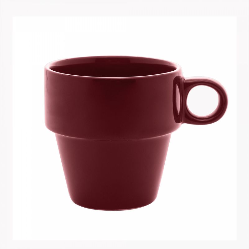 Xicara-de-Cafe-de-Ceramica-Empilhavel-Vermelha-90ml-Lyor