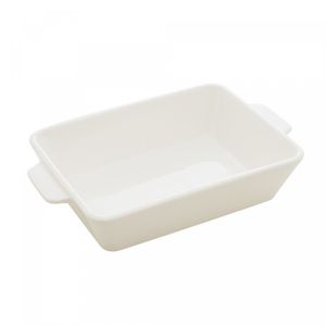 Refratário de Porcelana com Alça Basic Branco 34cm x 20,5cm x 5cm - Lyor