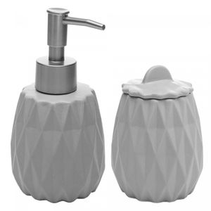 Conjunto 2 Peças para Banheiro Ananás Cinza - Lyor