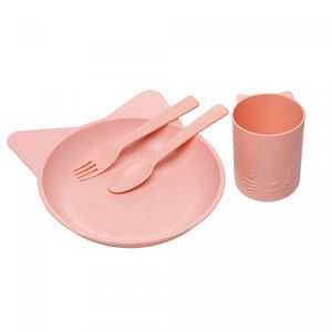 Conjunto 4 Peças Baby Cat Rosa Plástico - Lyor