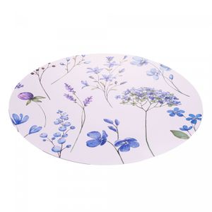 Lugar Americano Redondo Primavera Azul 38cm Plástico - Lyor