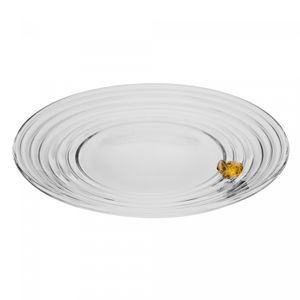 Prato para Sobremesa Little Bee 19cm x 19cm x 2cm Cristal - Lyor