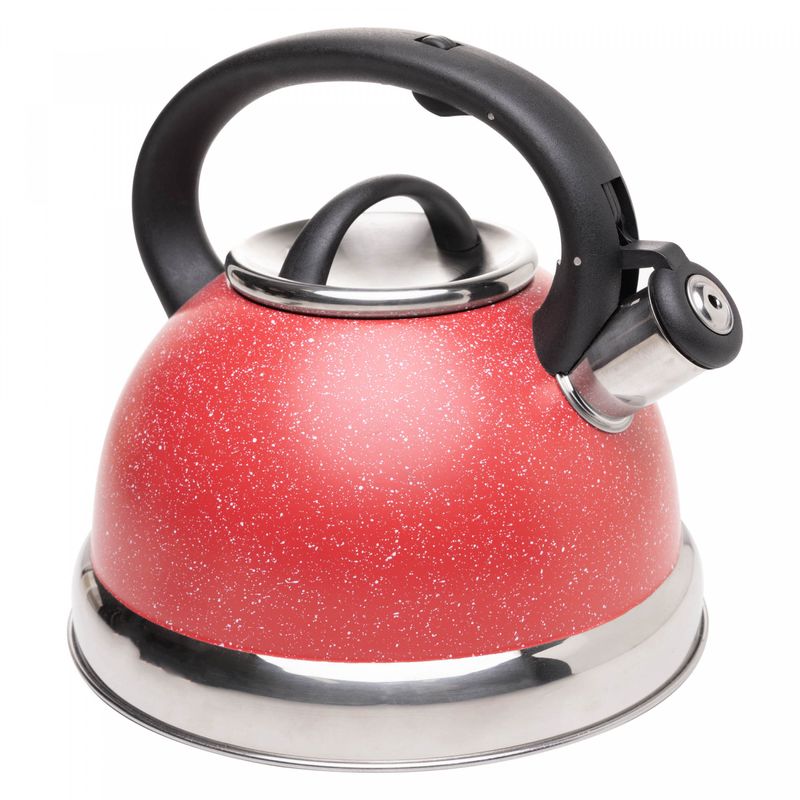 Chaleira-de-Inducao-com-Apito-3L-Granilite-Vermelha-Aco-Inox-Lyor