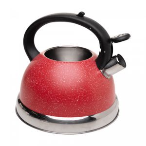 Chaleira de Indução com Apito 3L Granilite Vermelha Aço Inox - Lyor