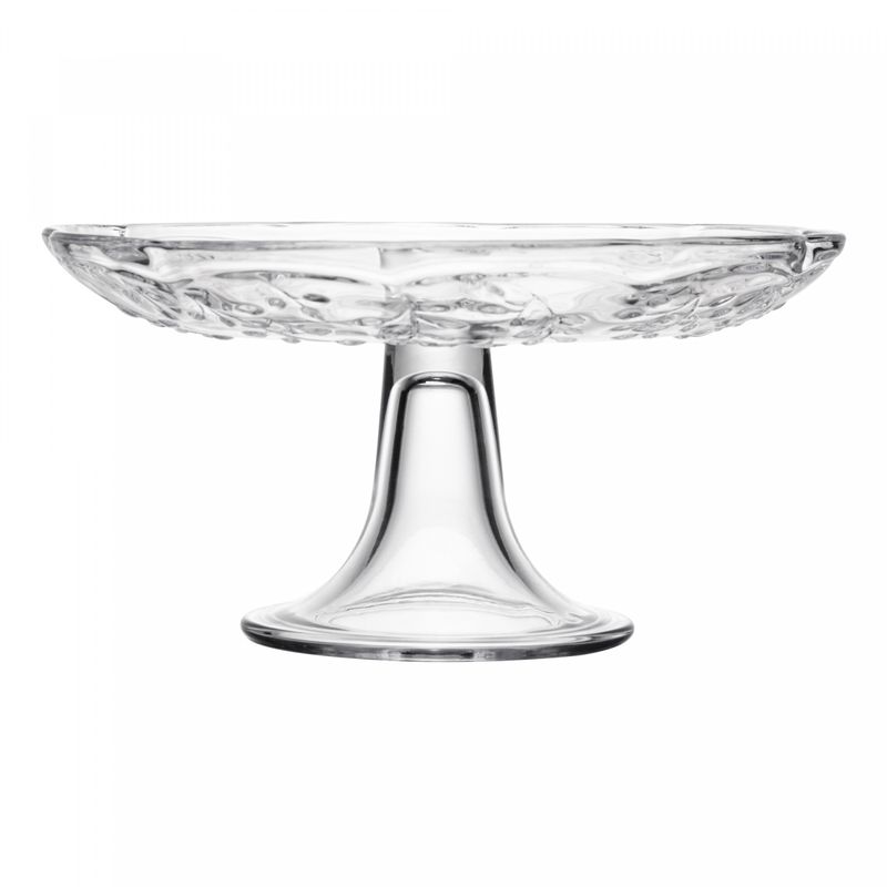 Prato-para-Bolo-com-Pe-New-Butterfly-19cm-x-9cm-Cristal-Ecologico-Lyor
