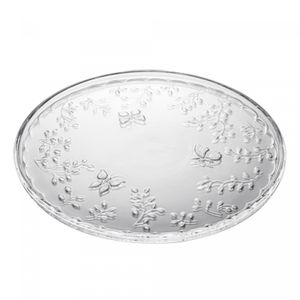 Prato para Bolo New Butterfly 30cm x 30cm x 2cm Cristal Ecológico - Lyor