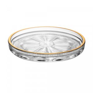 Prato Decorativo Belle Epoque com Fio de Ouro 11cm x 1,5cm Cristal Ecológico - Lyor