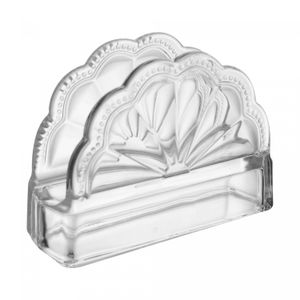 Porta Guardanapos Belle Epoque 10,5cm x 4cm x 9,5cm Cristal Ecológico - Lyor