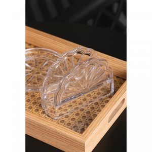 Porta Guardanapos Belle Epoque 10,5cm x 4cm x 9,5cm Cristal Ecológico - Lyor