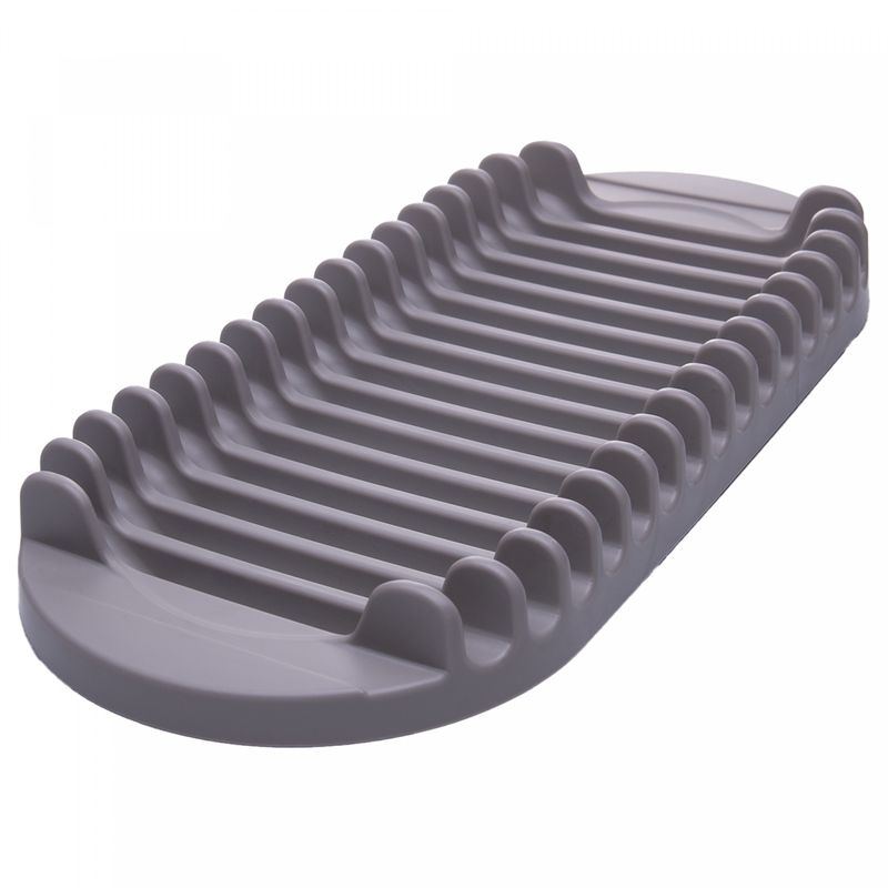 Tapete-para-Secar-Loucas-com-Escorredor-para-Pratos-43cm-x-35cm-x-4cm-Cinza-Microfibra-Lyor
