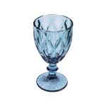 Taca-de-Agua-de-Vidro-Diamond-Azul-350ml-Lyor