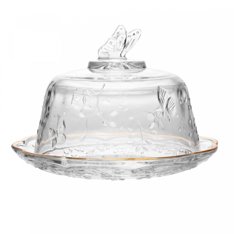 Queijeira-com-Tampa-New-Butterfly-com-Fio-de-Ouro-195cm-x-125cm-Cristal-Ecologico-Lyor