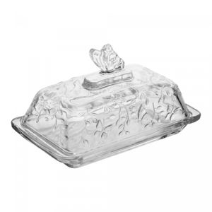 Manteigueira com Tampa New Butterfly 18cm x 10cm x 10,8cm Cristal Ecológico - Lyor