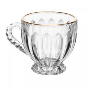 Xícara Renaissance com Fio de Ouro 200ml Cristal Ecológico - Lyor