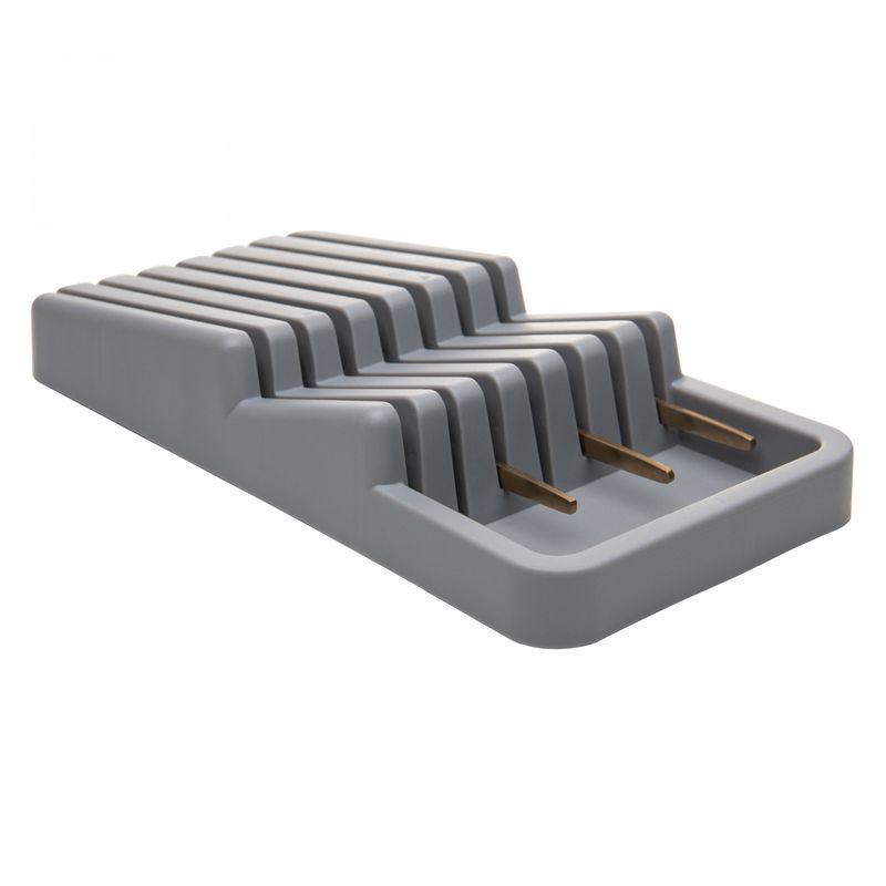 Organizador-de-Gavetas-para-Facas-28cm-x-13cm-x-45cm-Cinza-Plastico-Lyor