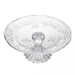Prato-para-Bolo-com-Pe-New-Butterfly-265cm-x-27cm-x-12cm-Cristal-Ecologico-Lyor