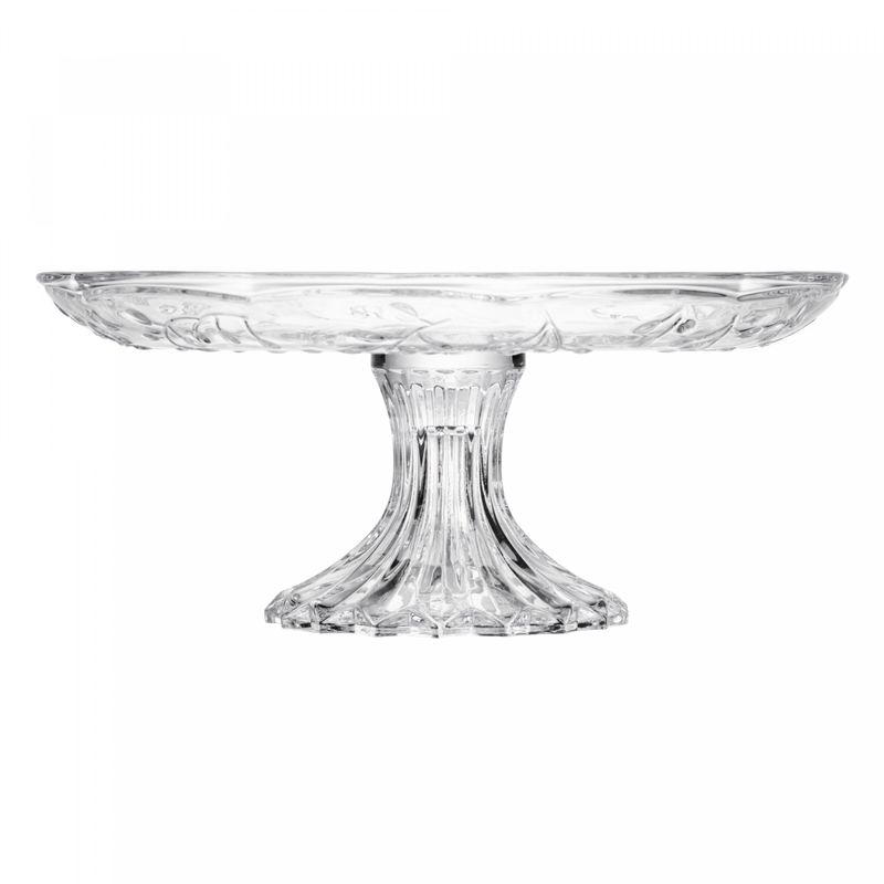 Prato-para-Bolo-com-Pe-New-Butterfly-265cm-x-27cm-x-12cm-Cristal-Ecologico-Lyor