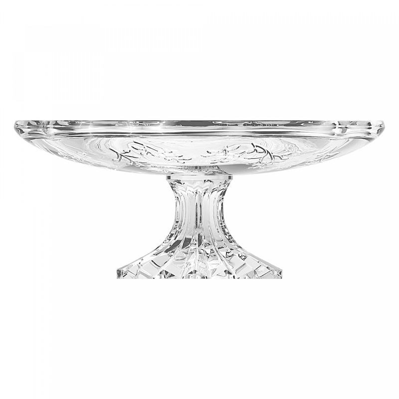 Prato-para-Bolo-com-Pe-New-Butterfly-265cm-x-27cm-x-12cm-Cristal-Ecologico-Lyor