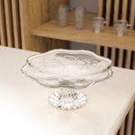 Prato-para-Bolo-com-Pe-New-Butterfly-265cm-x-27cm-x-12cm-Cristal-Ecologico-Lyor