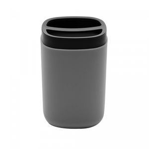 Conjunto 5 Peças para Banheiro Cinza Plástico - Lyor