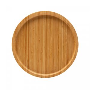 Bandeja Redonda Dobrável para Braço de Sofá 25cm Bambu - Lyor