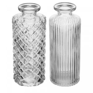 Vaso Sortido 5,5cm x 5,5cm x 13,5cm Vidro - Lyor