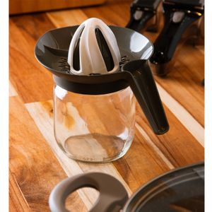 Jarra com Espremedor de Frutas Cítricas Siena 300ml Cinza Vidro - Lyor