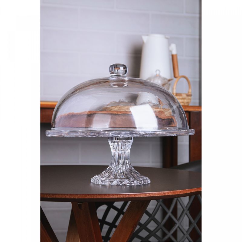 Prato-para-Bolo-com-Pe-e-Tampa-Deli-Diamond-30cm-x-235cm-Vidro-Lyor