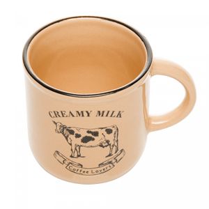 Caneca Creamy Milk 180ml Bege Cerâmica - Lyor