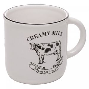 Caneca Creamy Milk 180ml Branca Cerâmica - Lyor