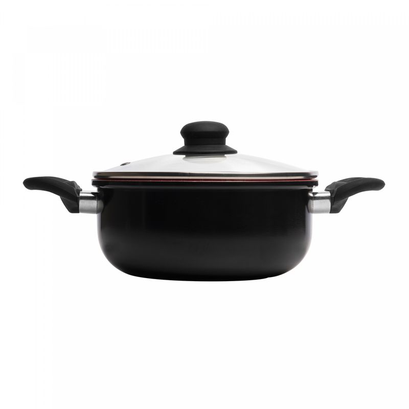 Cacarola-de-Inducao-com-Tampa-Vidro-Chef-Pro-22cm-Vermelho-Aluminio-com-Revestimento-Ceramico-Lyor