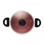 Cacarola-de-Inducao-com-Tampa-Vidro-Chef-Pro-22cm-Vermelho-Aluminio-com-Revestimento-Ceramico-Lyor