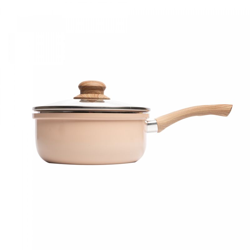 Panela-de-Inducao-com-Tampa-de-Vidro-Chef-Pro-16cm-Bege-Aluminio-com-Revestimento-Ceramico-Lyor