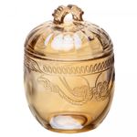 Acucareiro-com-Colher-e-Tampa-Imperial-240ml-Ambar-Metalizado-Cristal-Ecologico-Lyor