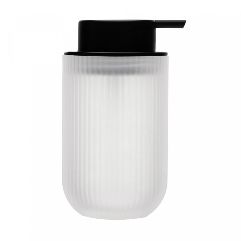 Porta-Sabonete-Liquido-Nordico-Frost-320ml-com-Pump-Preto-Vidro-Lyor