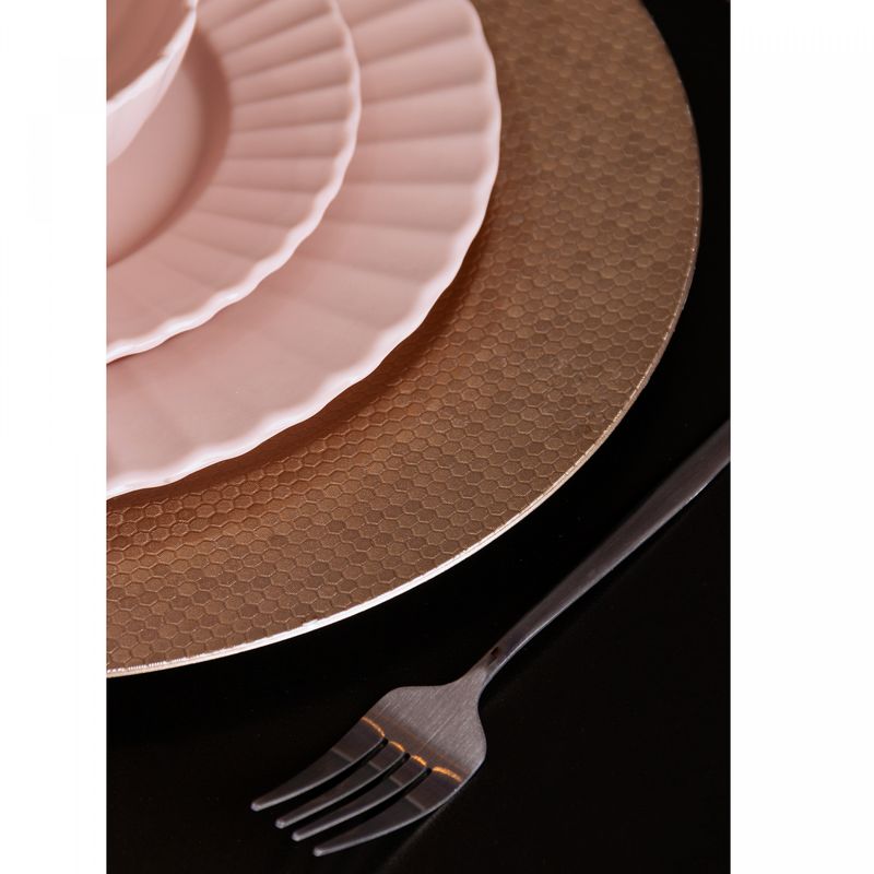 Prato-para-Sobremesa-Gerbera-20cm-Bege-Melamina-Lyor